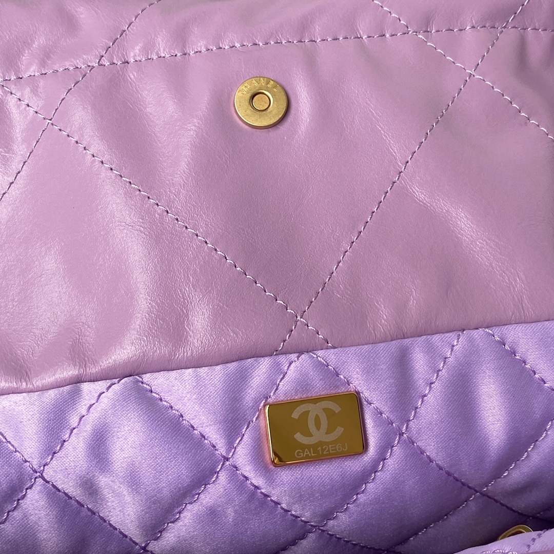 Calfskin 22 Handbag Shoulder Bag AS3261 Purple